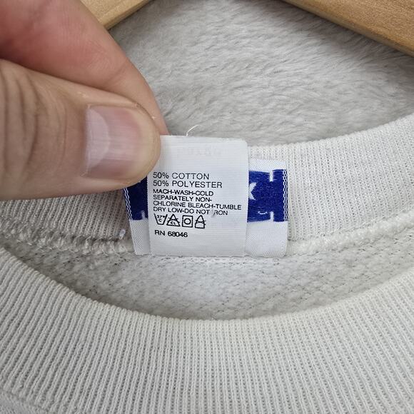 Vintage Kings Canyon National Park Sweater Mens Large White 80s Crewneck Animals - Picture 6 of 10